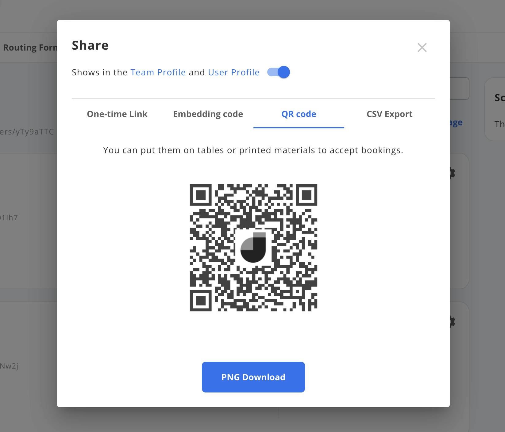 QR code issuing function