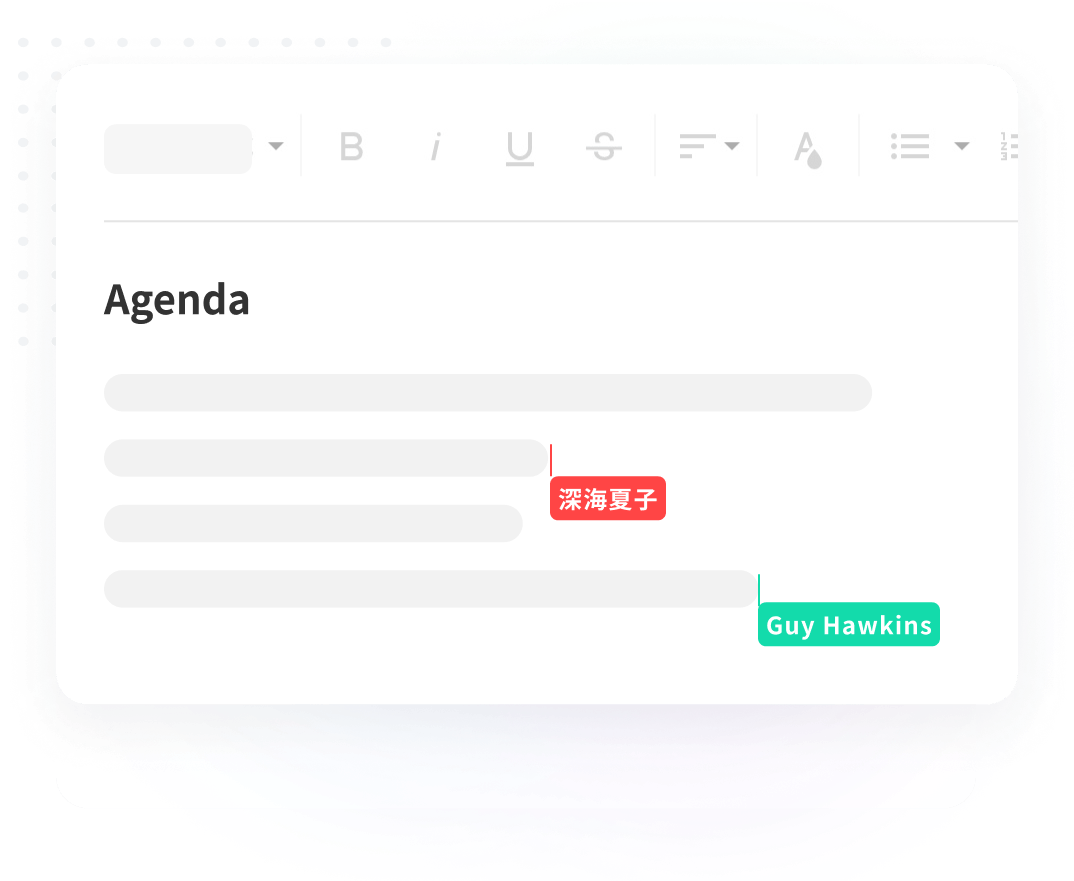 Notes and minutes with real-time editing