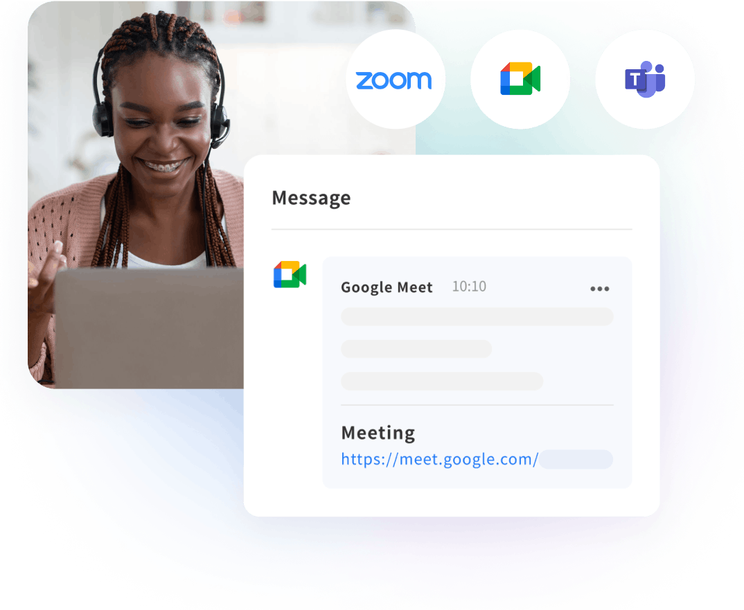 Web conference URLs are automatically published and shared