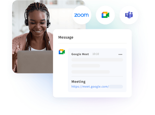 Web conference URLs are automatically published and shared