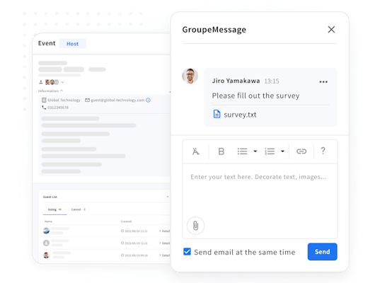 Individual and batch transmissions to participants