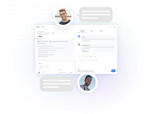 Email integration. Centralized management of correspondence.