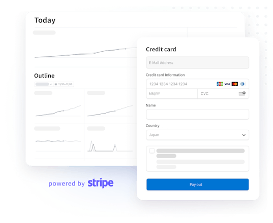 Connected with Stripe. World-class features and security