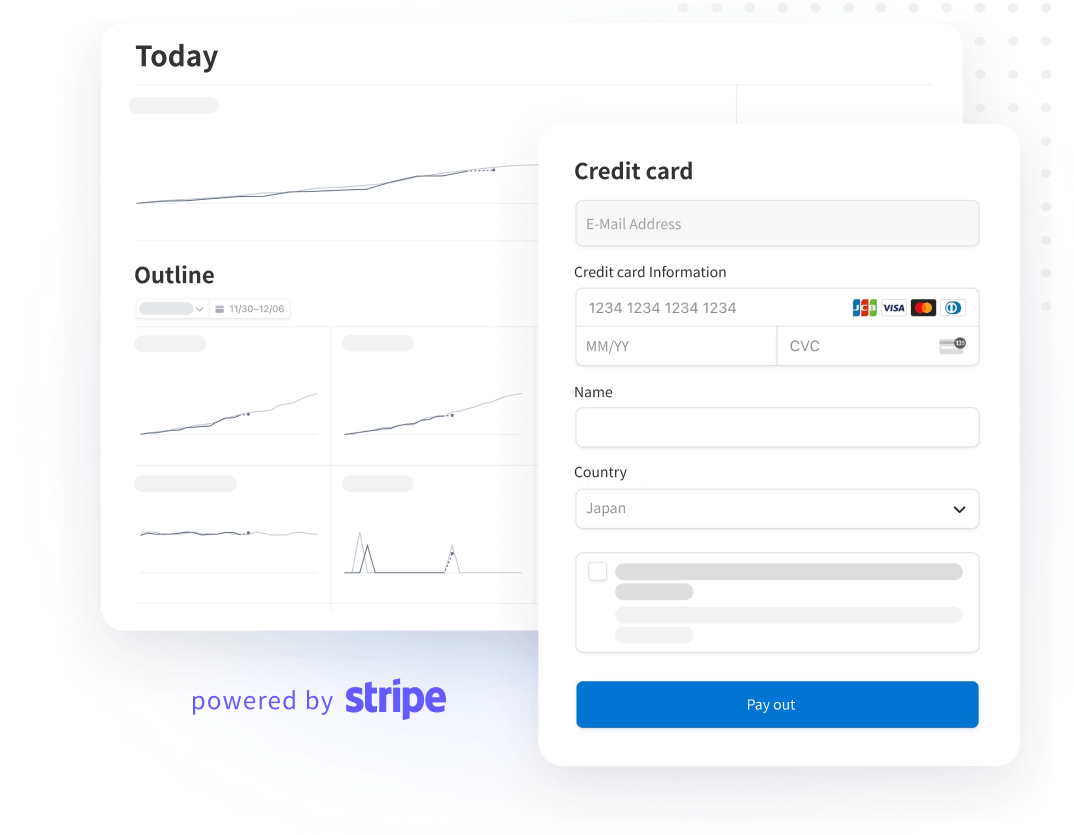 Stripeと接続。世界水準の機能とセキュリティ