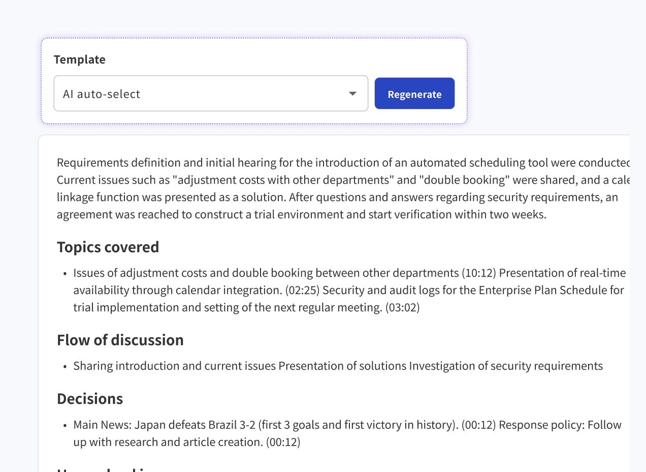 Automatically generate summaries and meeting notes