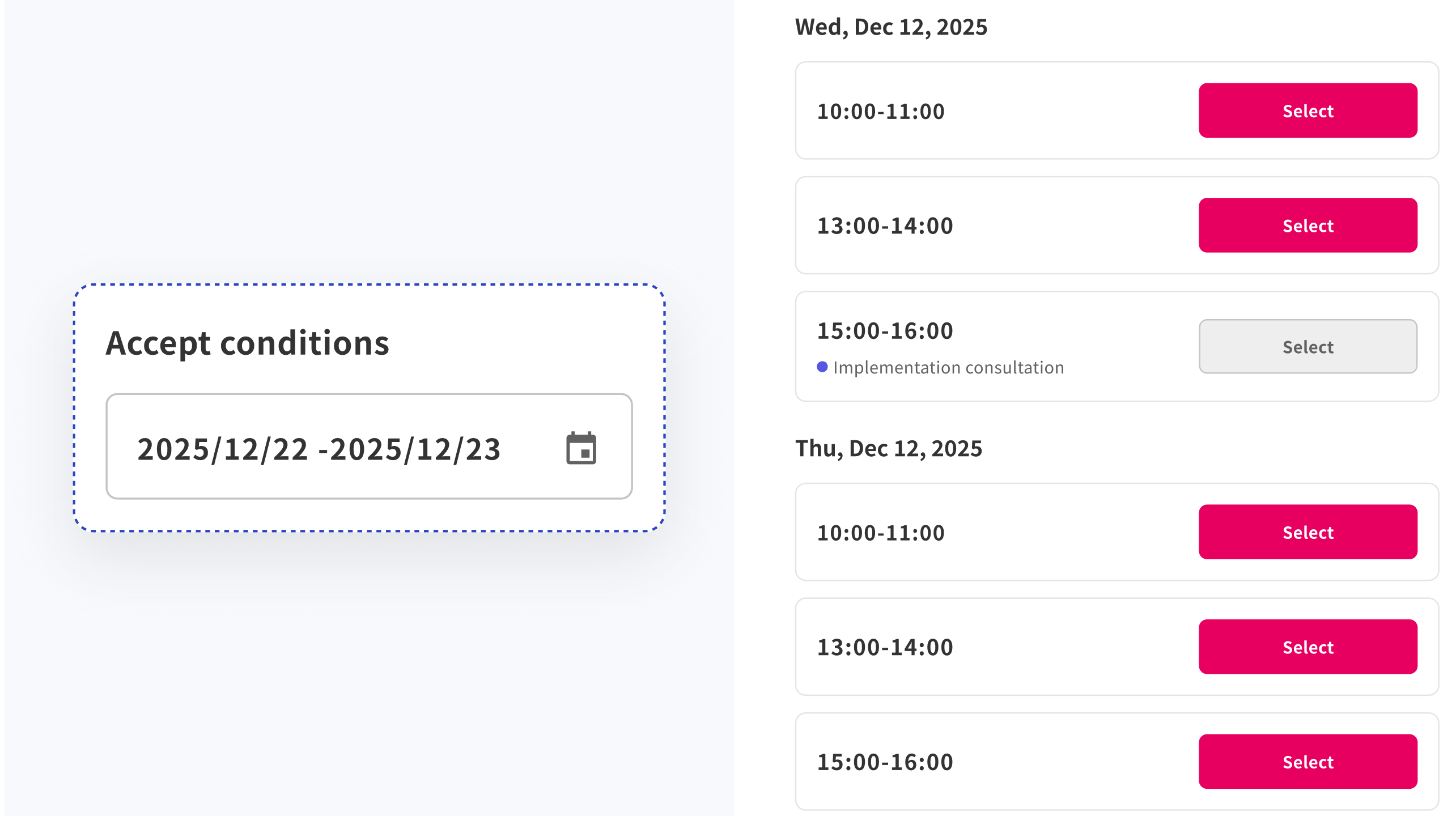 Set booking windows and acceptance timing