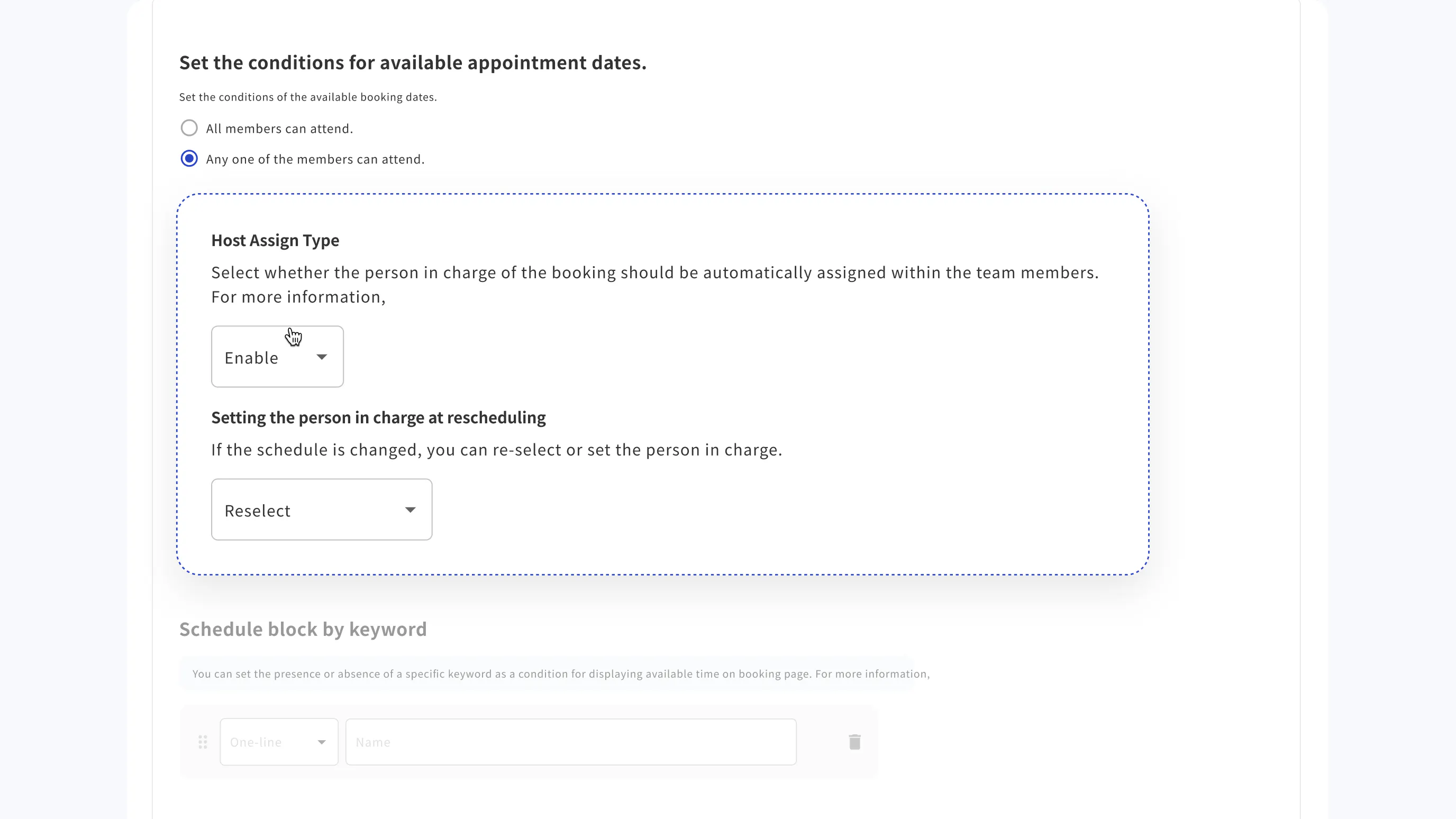 Automatic assignment